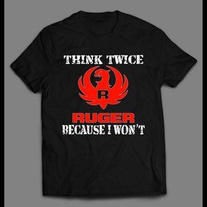 THINK TWICE CUZ I WONT 2ND AMENDMENT GUN SHIRT